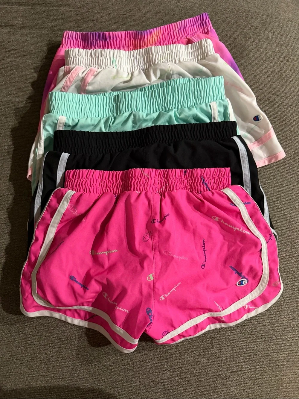 Lot of 5 Girls Athletic Shorts Sz M & L Champion / All in Motion